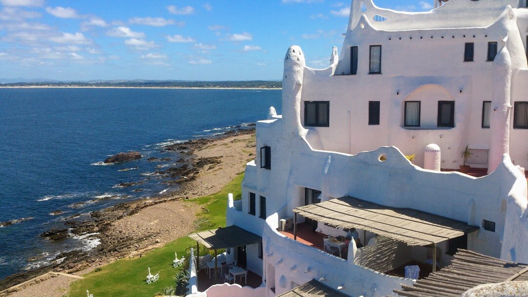 Luxury beach club with yachts in Punta del Este
