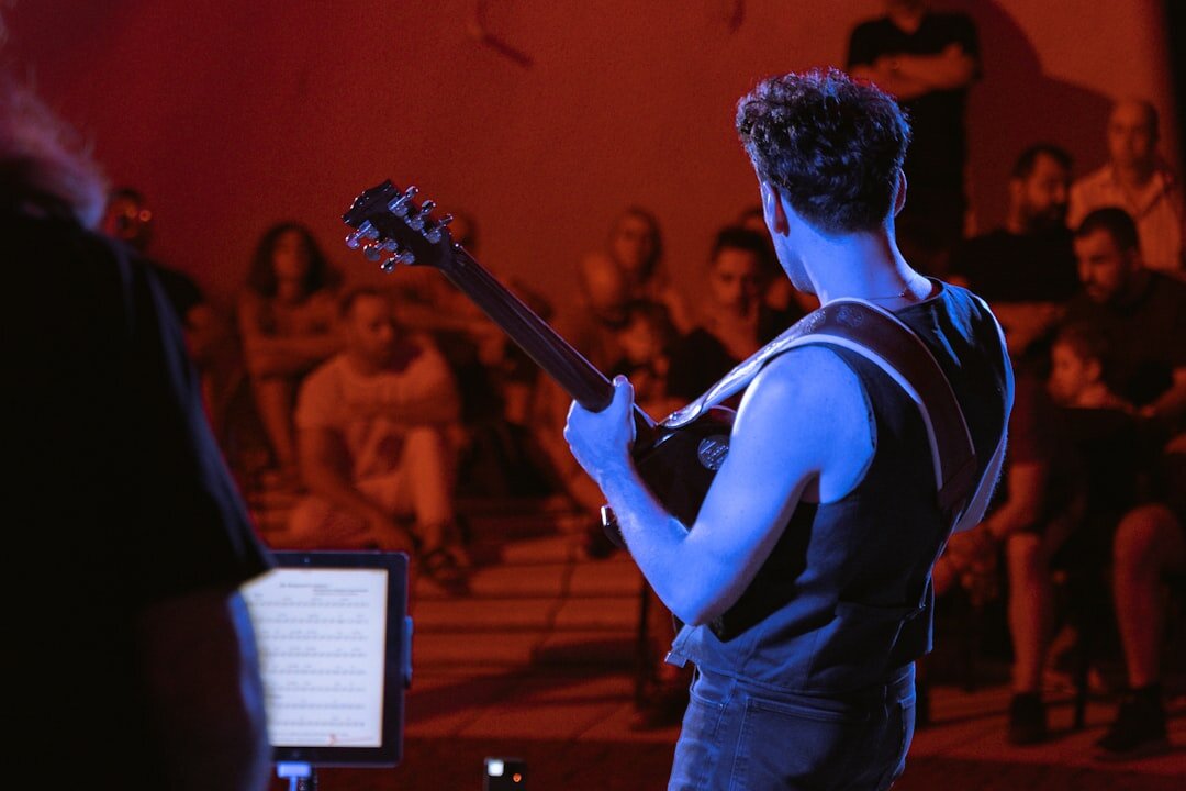 young musician performing on stage