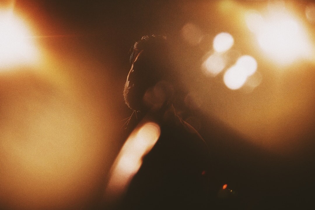 actress walking away from stage lights