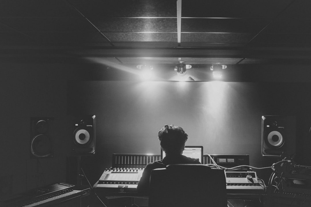 emerging singer in studio