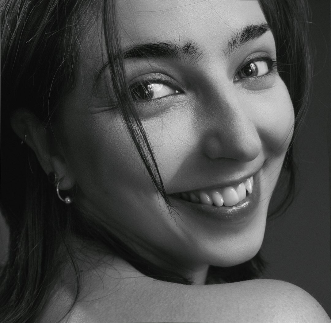 Portrait of a young Uruguayan actress smiling